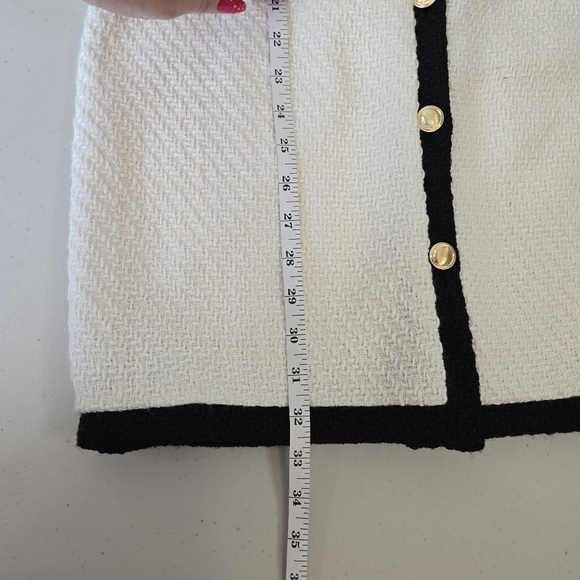 NWT BeBop Ivory Tweed V-Neck Dress - Picture 16 of 16